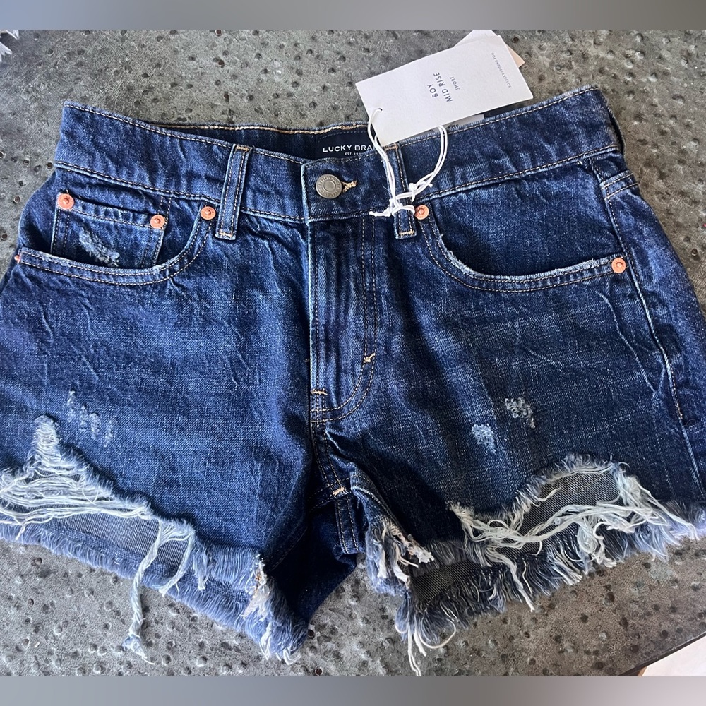 Lucky Brand Boy Mid-Rise Cutoff Shorts - Size 25, BNWT